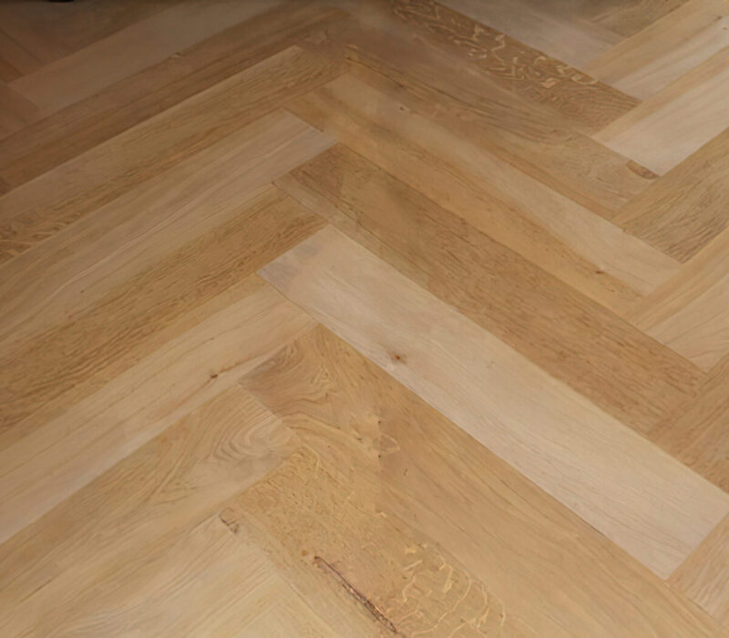 Old oak parquet flooring, Hungarian point or herringbone