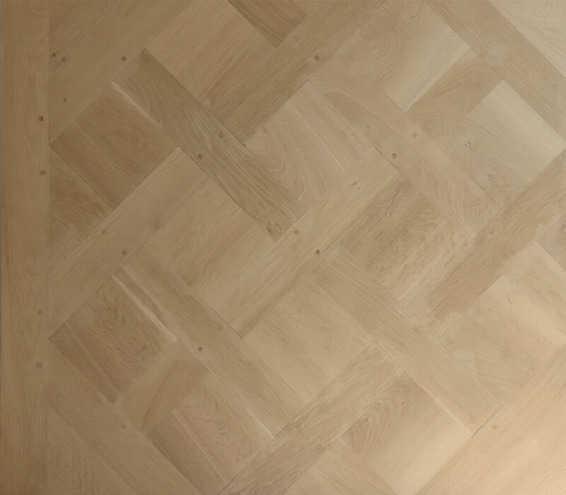 Old oak parquet flooring, Hungarian point or herringbone